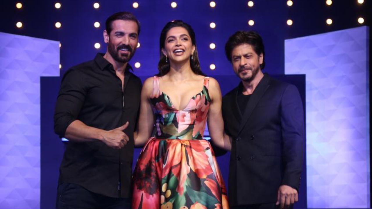 Pathaan's Success: Shah Rukh Khan, John Abraham and Deepika Padukone meet media